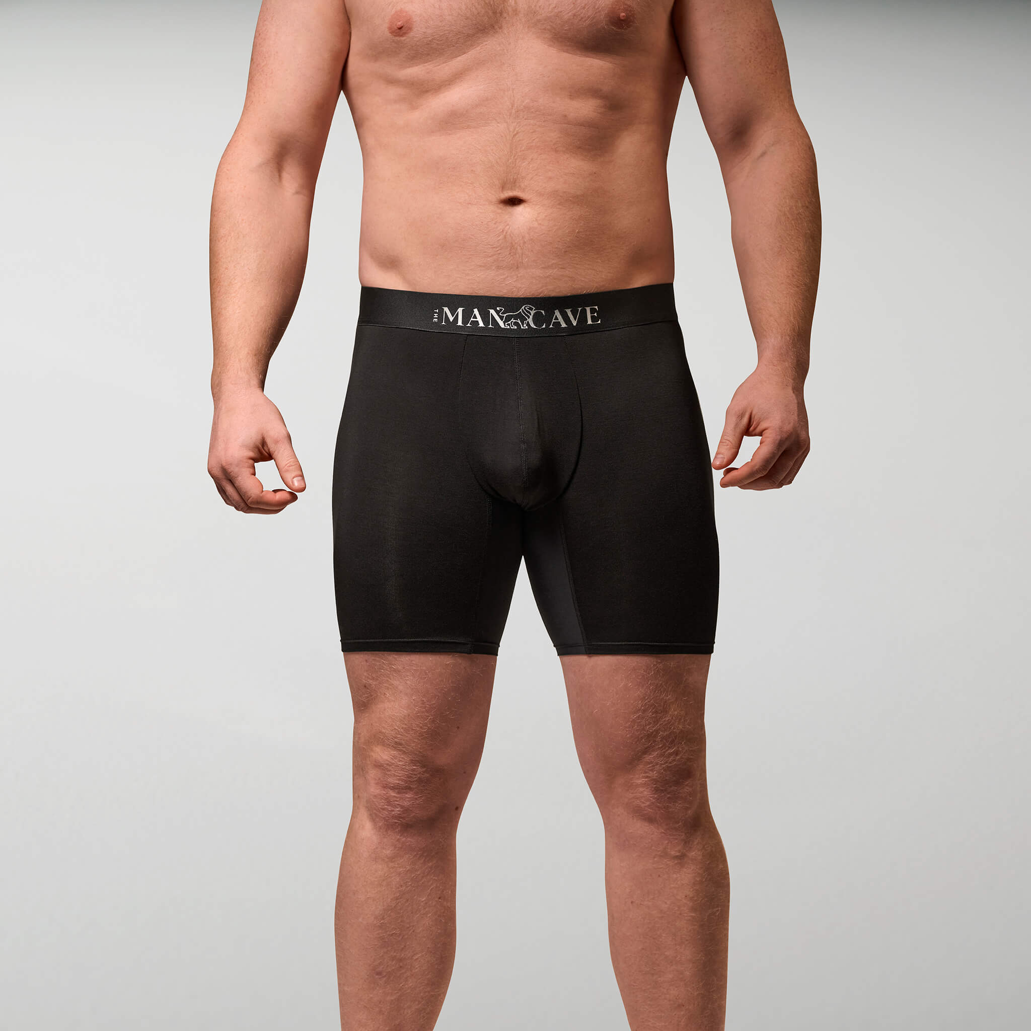 The Mancave Bamboo Boxer Briefs Model Front