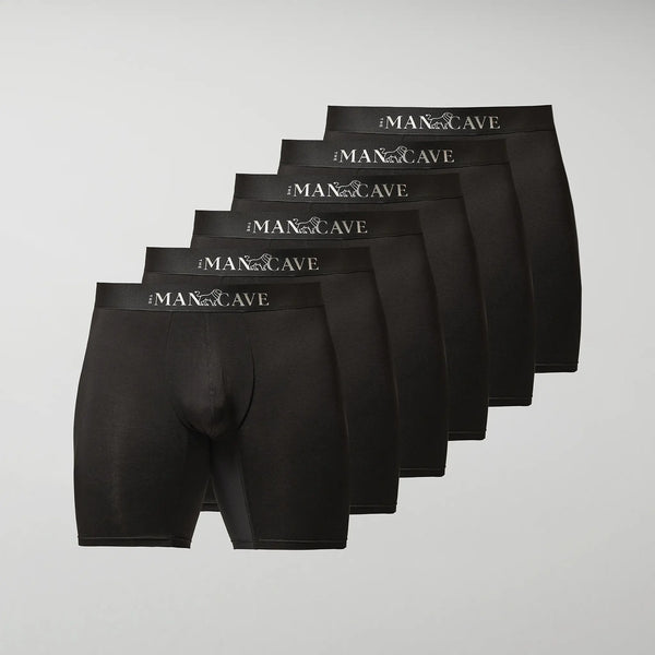 Lange Bambus-Boxershorts (6er-Pack)